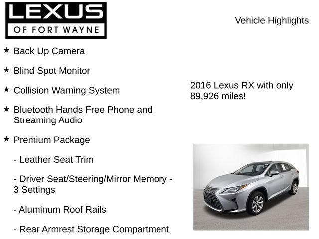 Used 2016 Lexus RX 350 AWD w/ Premium Package image 7