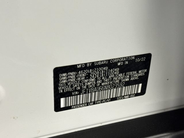 Used 2022 Subaru WRX GT AWD/4WD image 27