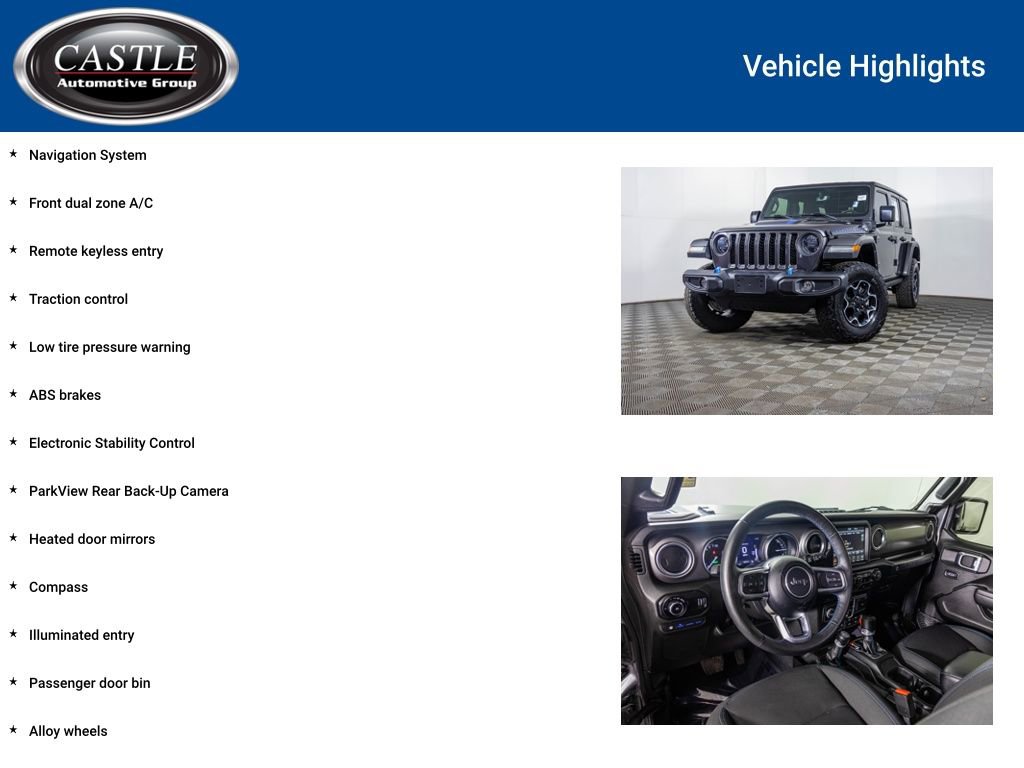 Used 2023 Jeep Wrangler Unlimited Rubicon 4xe w/ Cold Weather Group image 3