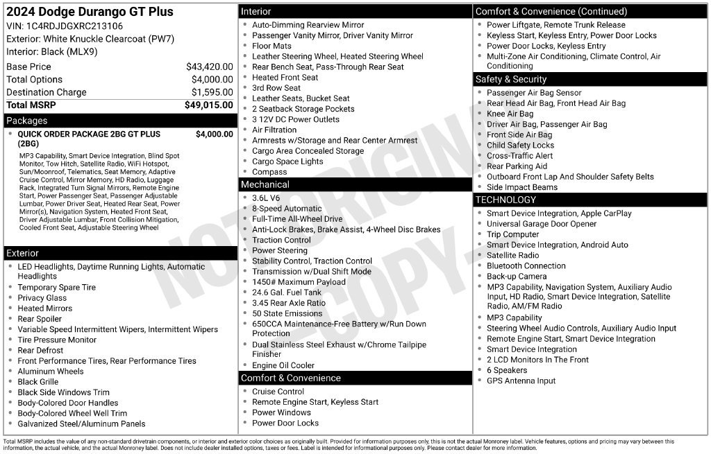 Used 2024 Dodge Durango GT AWD/4WD image 7