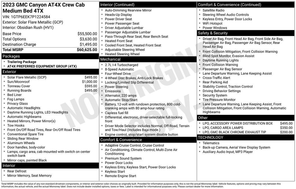 Used 2023 GMC Canyon AT4X AWD/4WD image 25