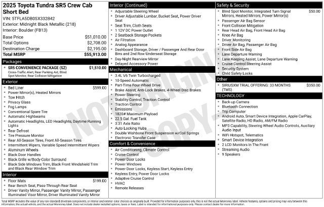 Certified 2025 Toyota Tundra SR5 w/ SR5 Convenience Package AWD/4WD image 33