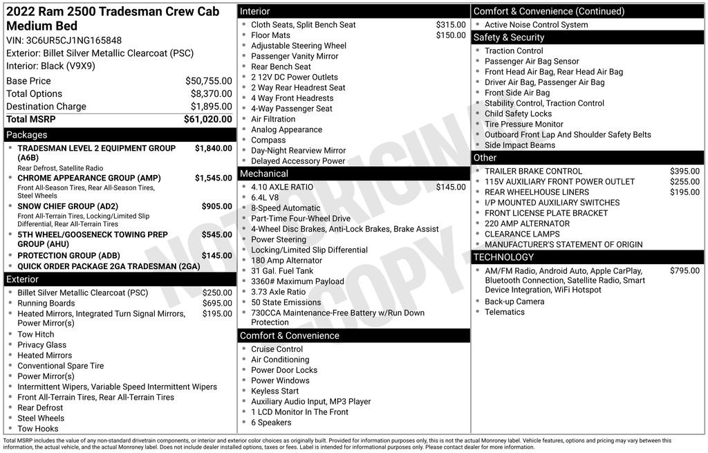 Used 2022 RAM 2500 Tradesman image 48