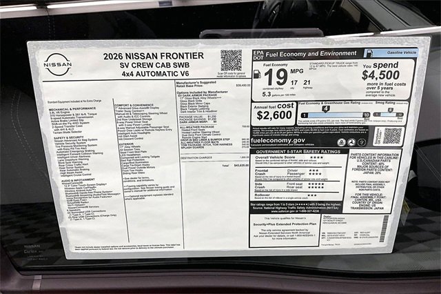 New 2026 Nissan Frontier SV image 39