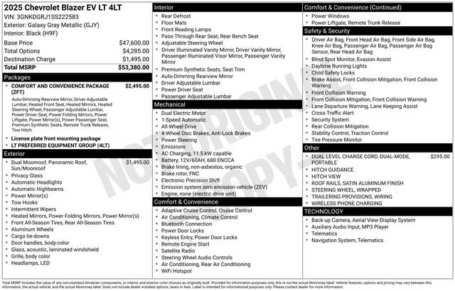 New 2025 Chevrolet Blazer EV LT AWD/4WD image 26