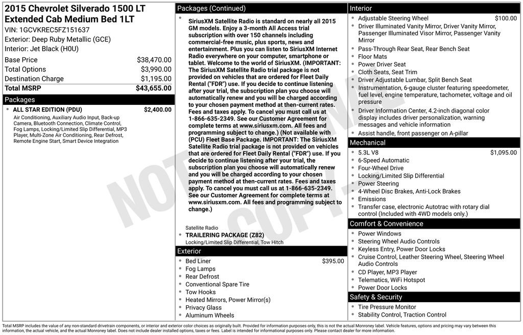 Used 2015 Chevrolet Silverado 1500 LT w/ All Star Edition image 34