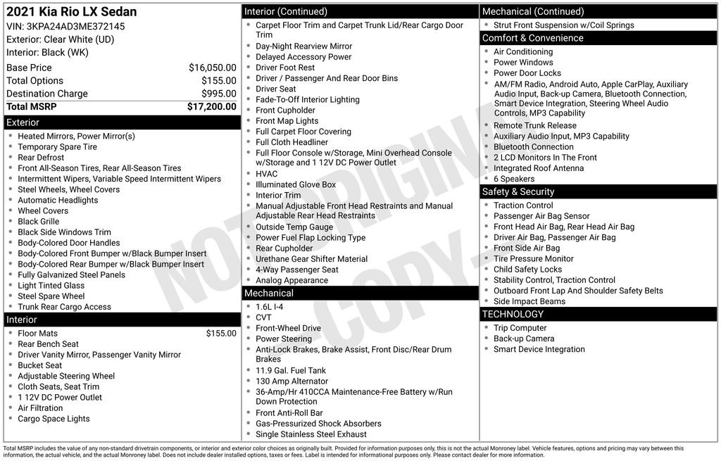 Used 2021 Kia Rio LX image 39