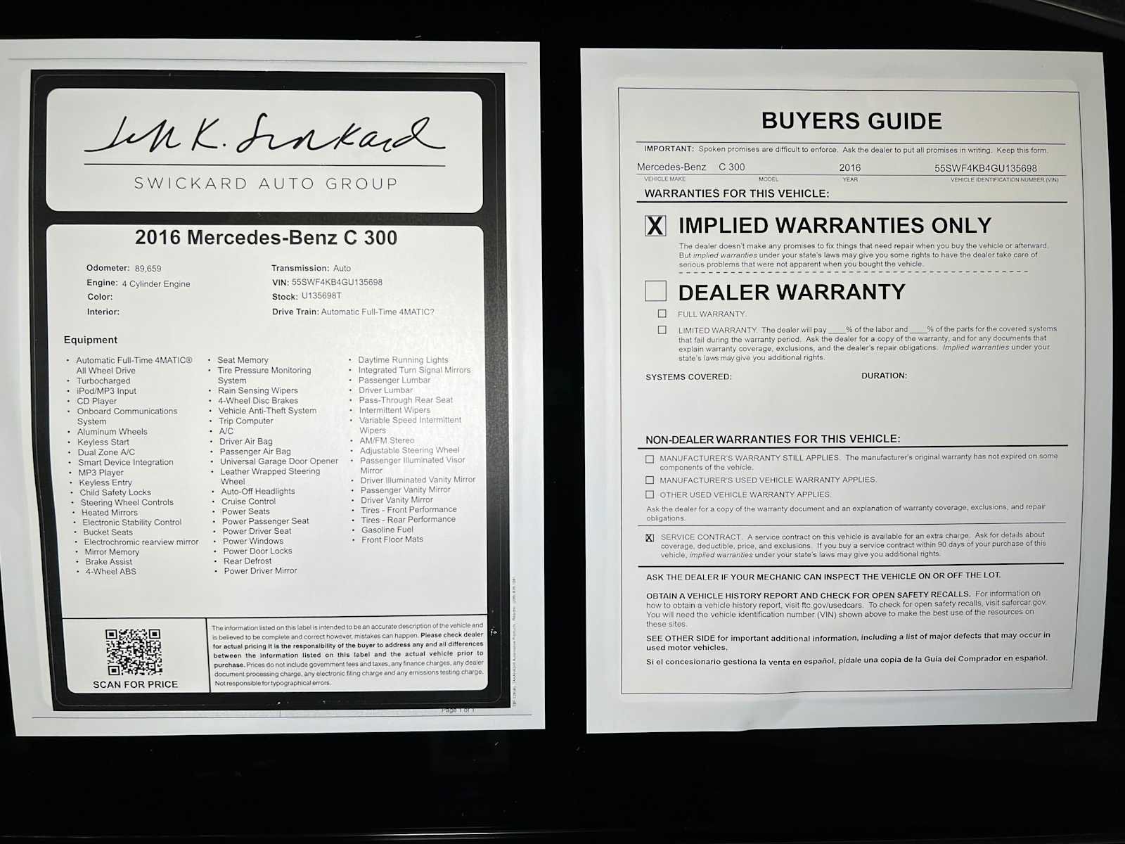 Used 2016 Mercedes-Benz C 300 4MATIC Sedan image 39
