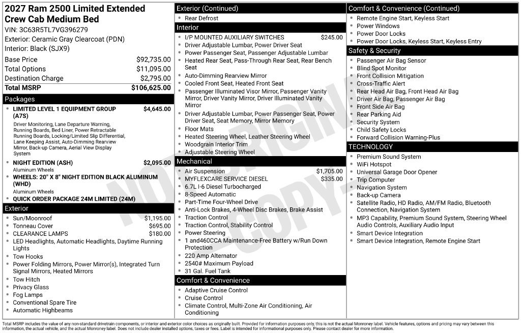 New 2027 RAM 2500 Limited AWD/4WD image 27