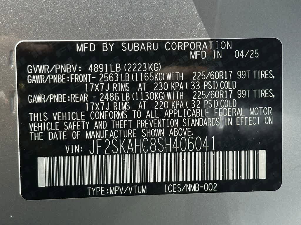 Certified 2025 Subaru Forester Wilderness w/ Wilderness Package AWD/4WD image 22