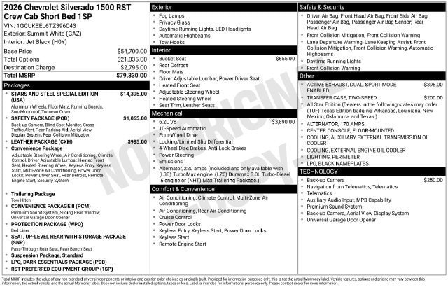 New 2026 Chevrolet Silverado 1500 RST AWD/4WD image 42