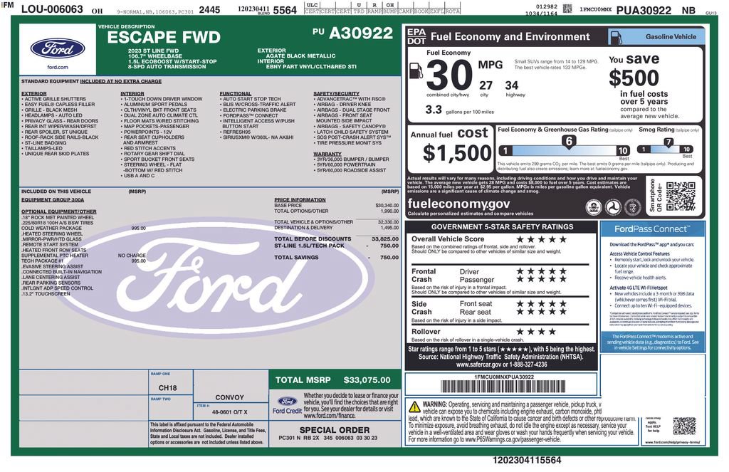 Used 2023 Ford Escape ST-Line w/ Tech Pack #1 FWD image 31