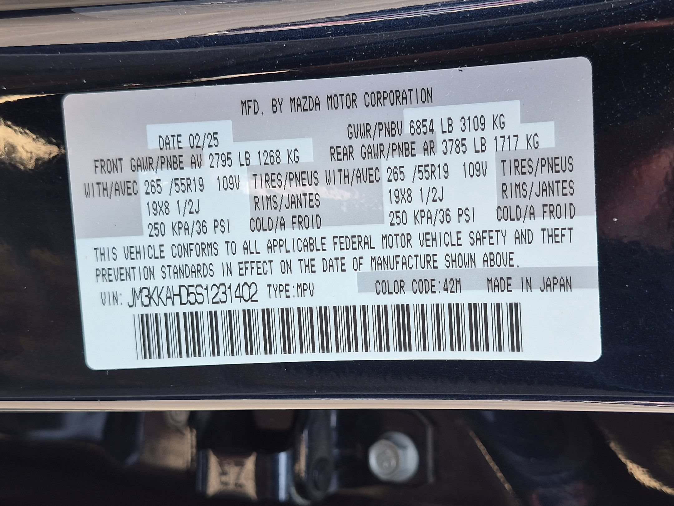 Certified 2025 MAZDA CX-90 3.3 Turbo w/ Select Package AWD/4WD image 38