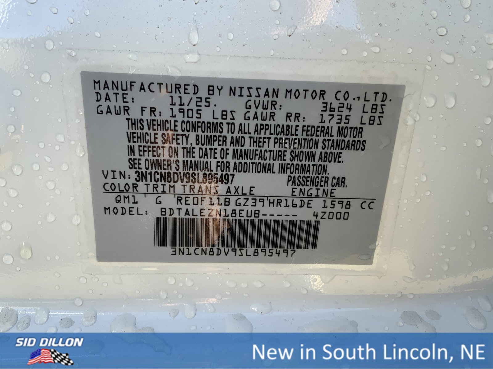 New 2025 Nissan Versa S w/ Trunk Package image 12