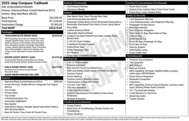 Certified 2025 Jeep Compass Trailhawk w/ Trailhawk Elite Group AWD/4WD image 24