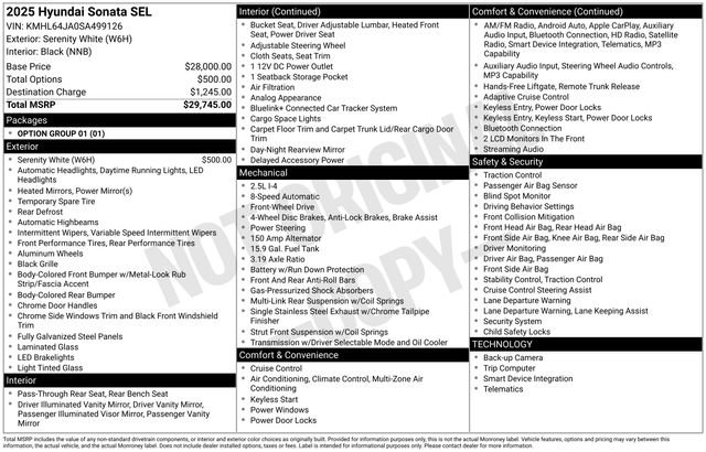 Used 2025 Hyundai Sonata SEL image 2