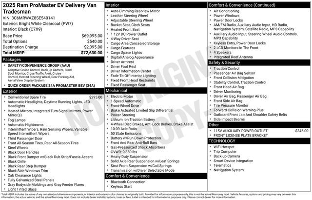 New 2025 RAM ProMaster 3500 image 13