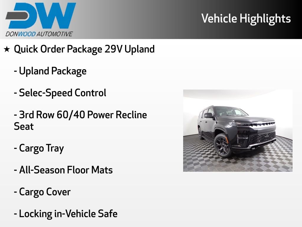 New 2026 Jeep Grand Wagoneer 4WD w/ Quick Order Packge 29V Upland image 3