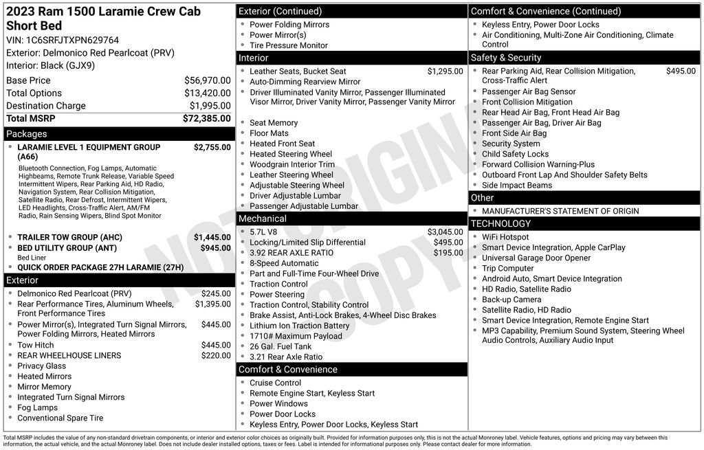 Used 2023 RAM 1500 Laramie AWD/4WD image 42