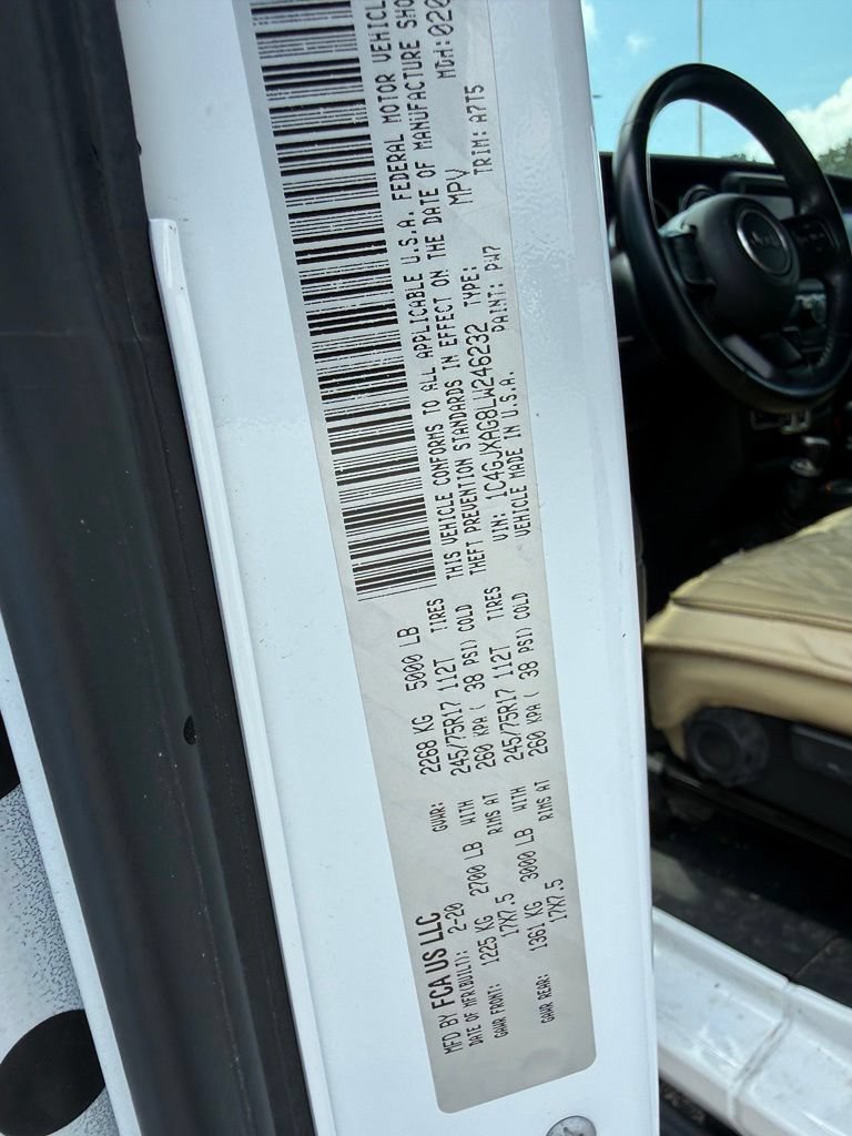 Used 2020 Jeep Wrangler Sport AWD/4WD image 18