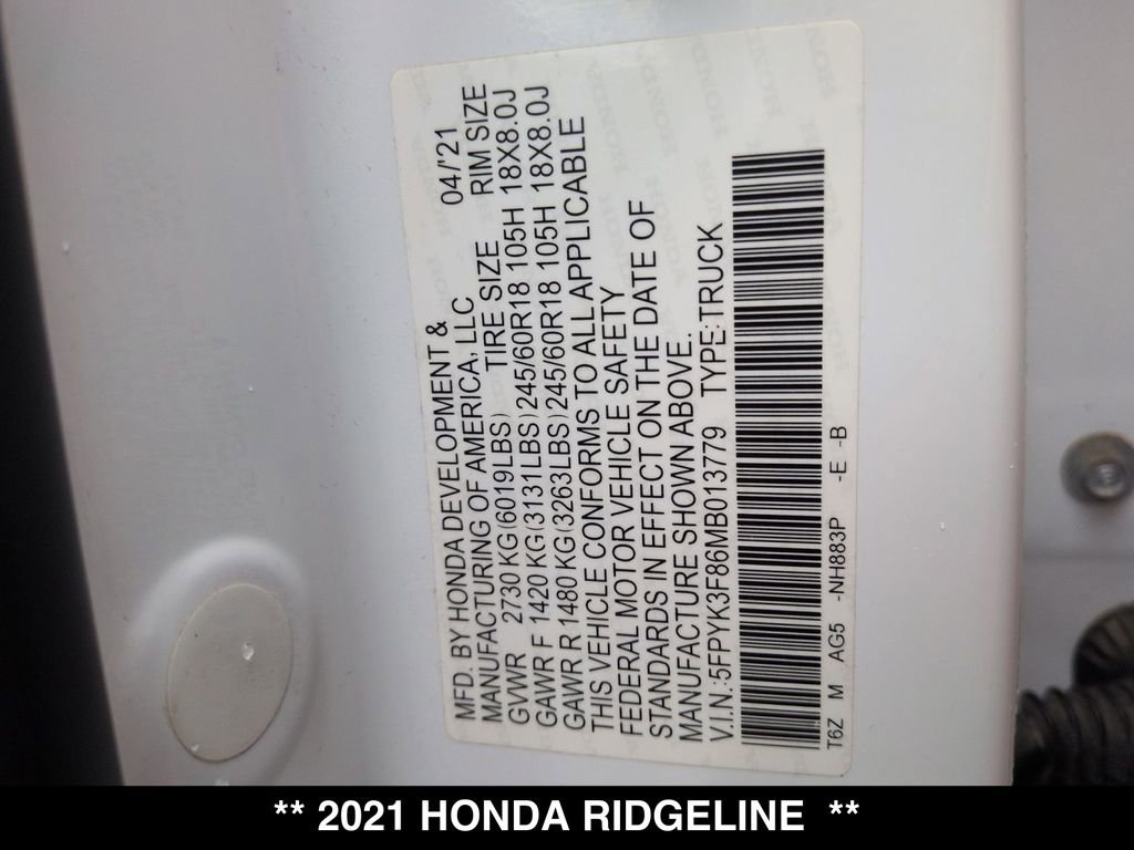 Used 2021 Honda Ridgeline Black Edition image 30