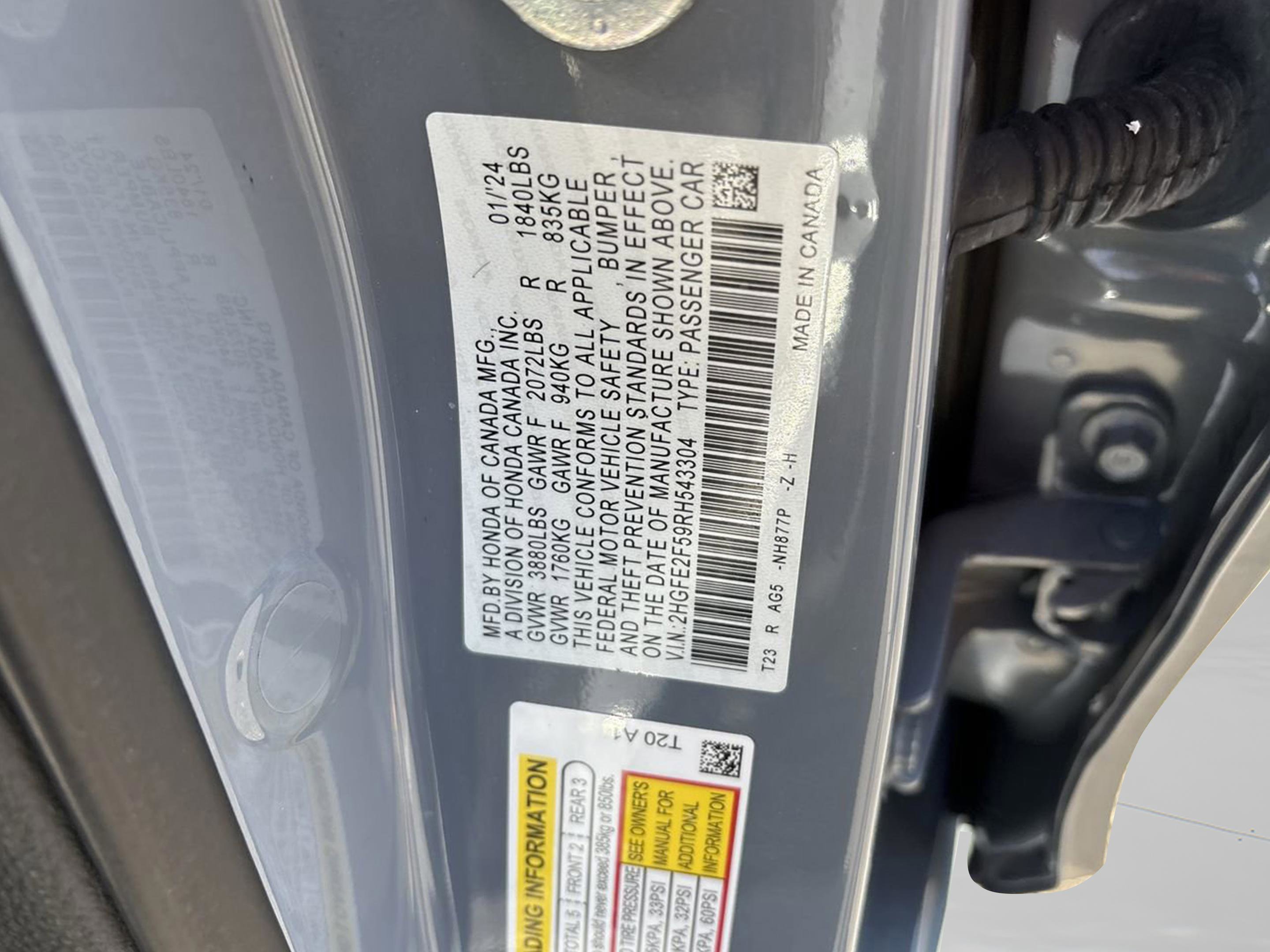 Certified 2024 Honda Civic Sport image 31