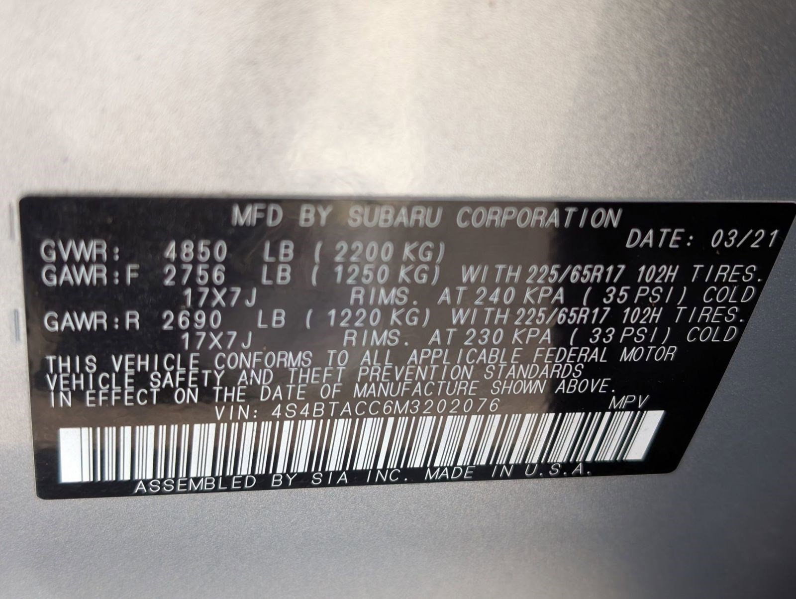 Used 2021 Subaru Outback Premium w/ Popular Package #1 image 21