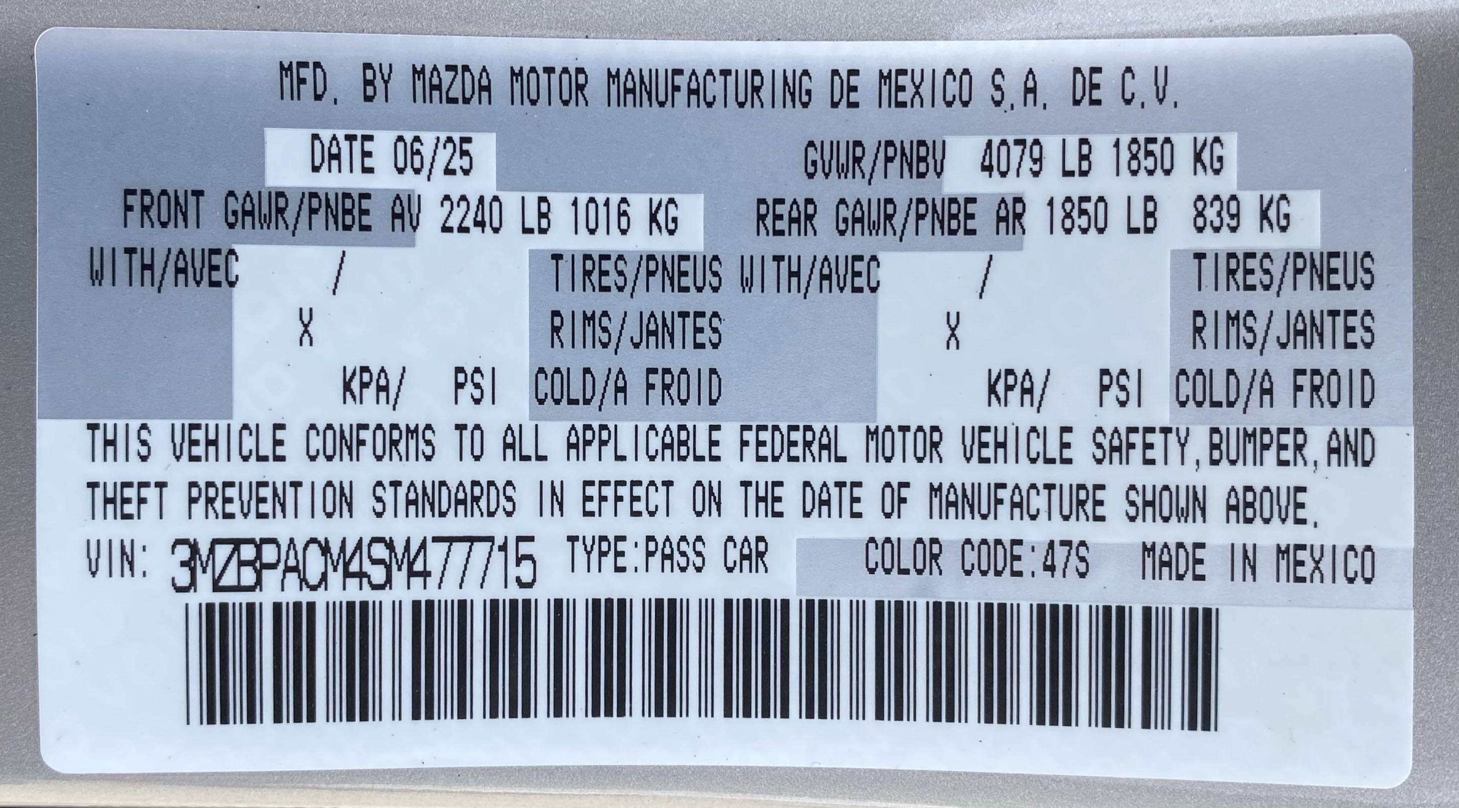 New 2025 MAZDA MAZDA3 s image 36