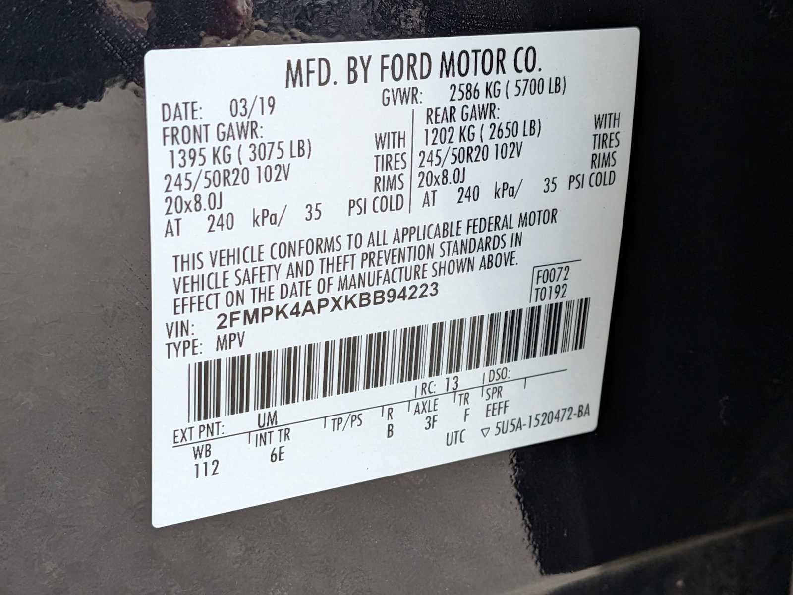 Used 2019 Ford Edge ST w/ Equipment Group 401A AWD/4WD image 31