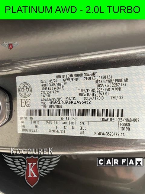 Used 2024 Ford Escape Platinum image 26