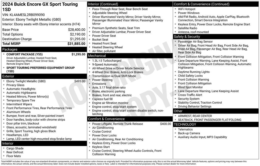 Certified 2024 Buick Encore GX Sport Touring w/ Comfort Package AWD/4WD image 34