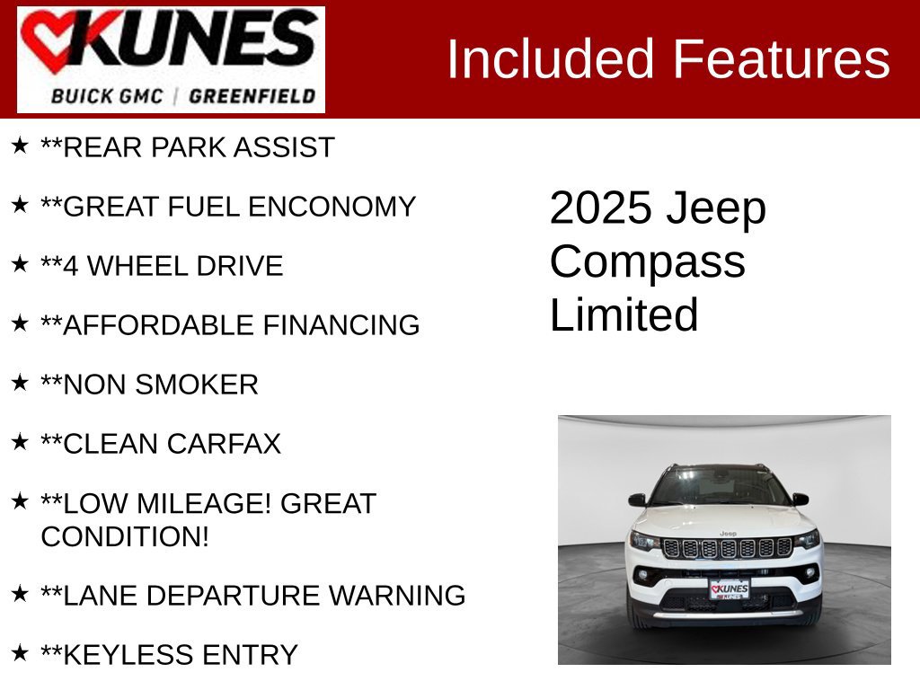 Used 2025 Jeep Compass Limited AWD/4WD image 3