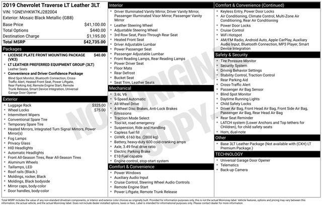 Used 2019 Chevrolet Traverse LT image 10