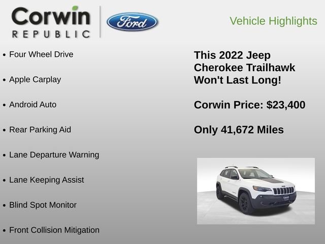 Used 2022 Jeep Cherokee Trailhawk w/ Trailer Tow Group AWD/4WD image 6