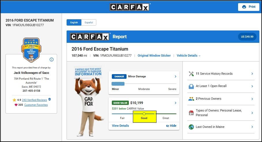 Used 2016 Ford Escape Titanium AWD/4WD image 12