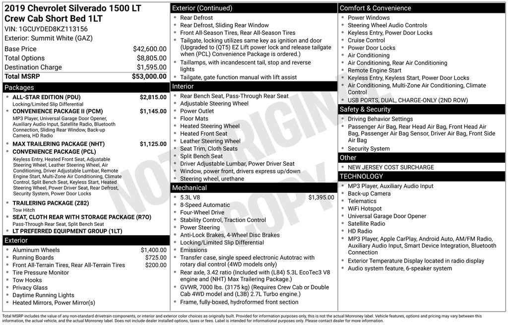 Certified 2019 Chevrolet Silverado 1500 LT w/ All-Star Edition AWD/4WD image 39