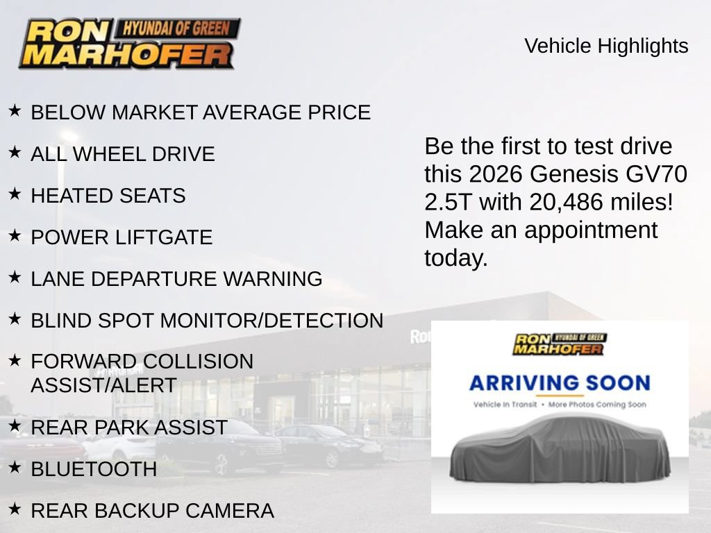 Used 2026 Genesis GV70 2.5T AWD/4WD image 2