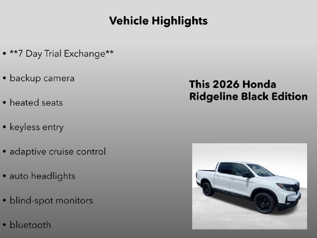 New 2026 Honda Ridgeline Black Edition image 5