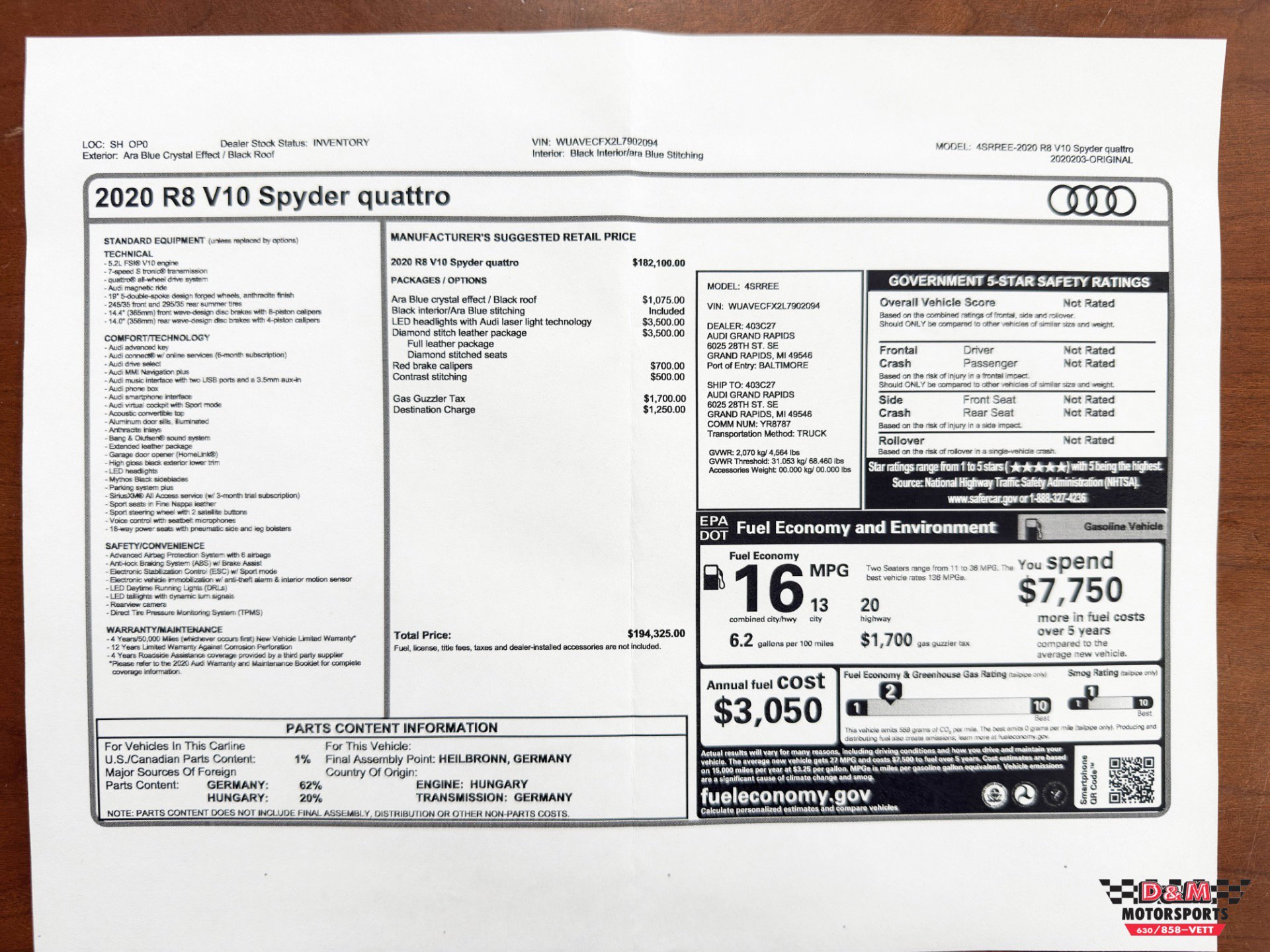 Used 2020 Audi R8 V10 image 60