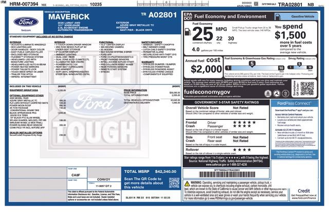 Used 2026 Ford Maverick Lariat w/ Black Appearance Package AWD/4WD image 3