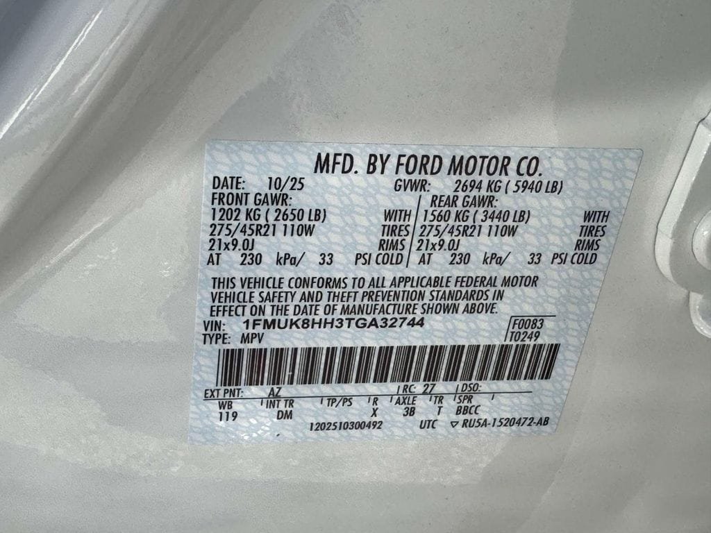 New 2026 Ford Explorer Platinum w/ LUX Leather Package AWD/4WD image 27