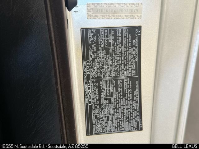 Used 2002 Lexus SC 430 Convertible image 26