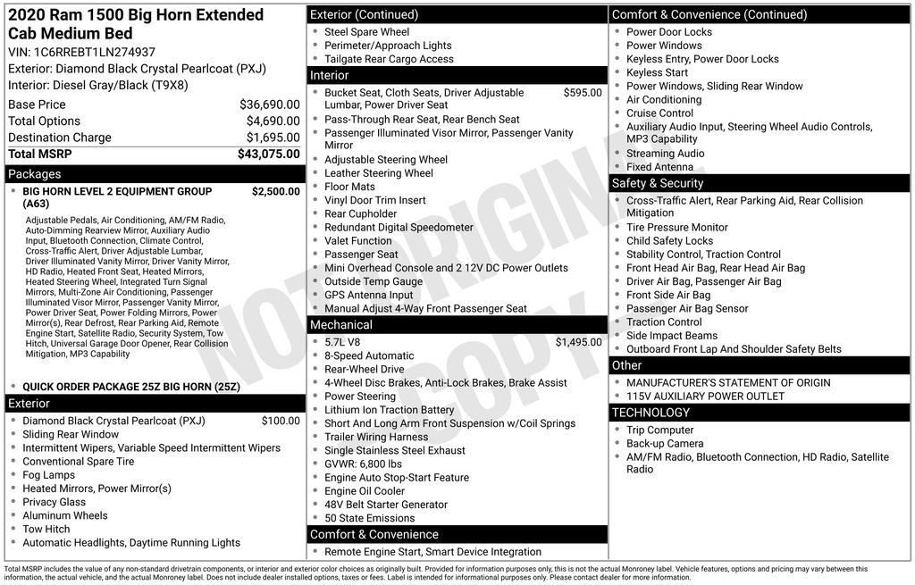 Certified 2020 RAM 1500 Big Horn image 38
