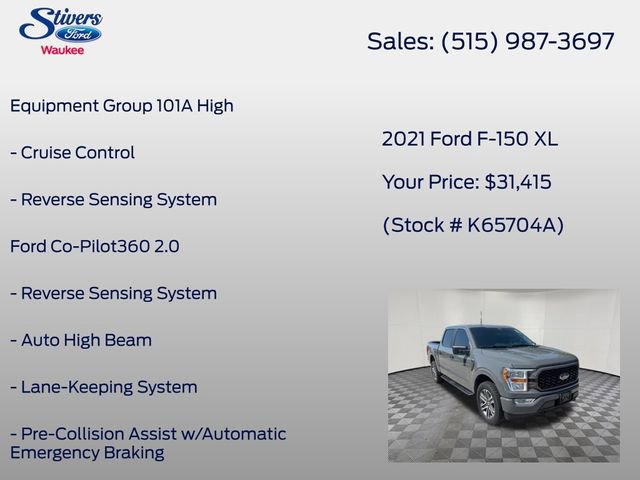 Certified 2021 Ford F150 XL w/ STX Appearance Package AWD/4WD image 8