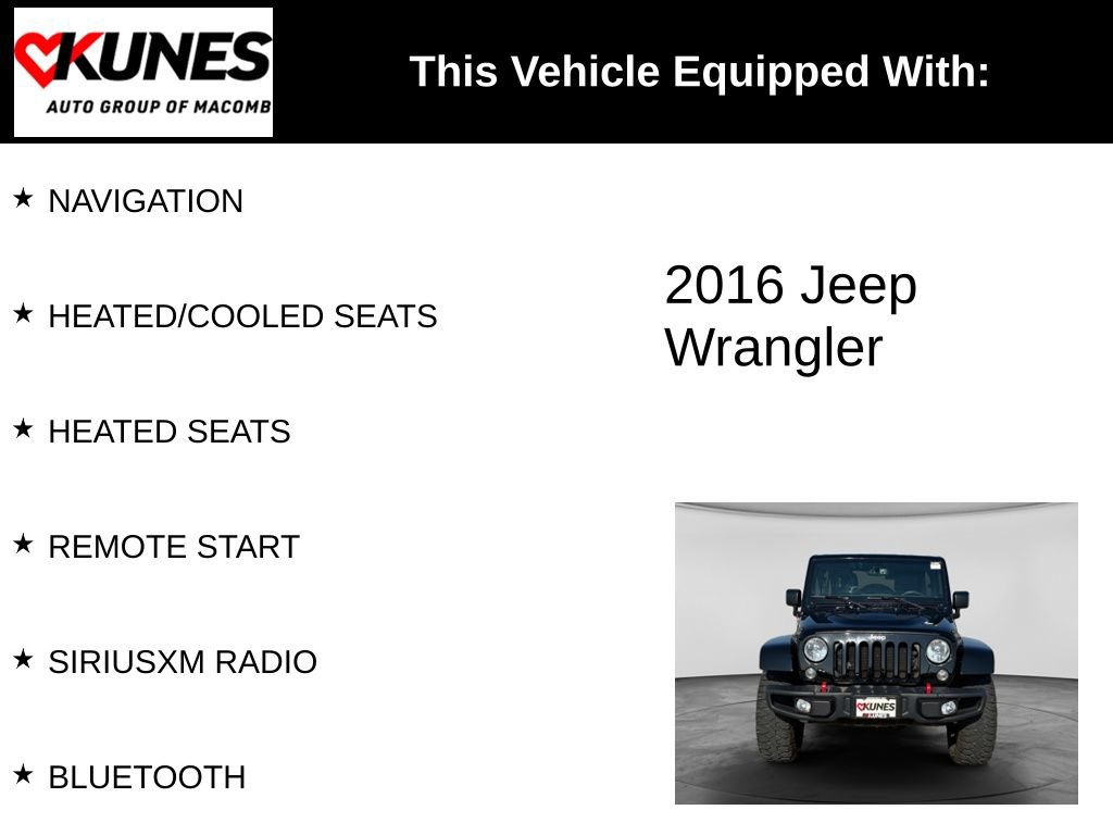 Used 2016 Jeep Wrangler Unlimited Rubicon AWD/4WD image 3