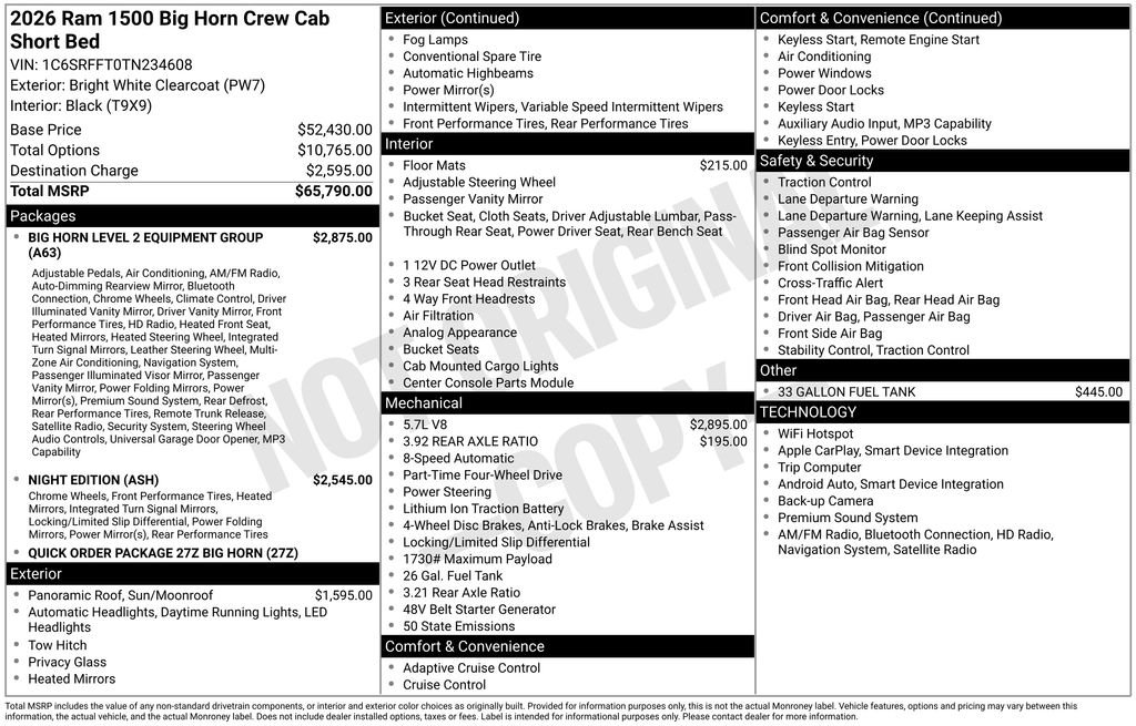 New 2026 RAM 1500 Big Horn image 8