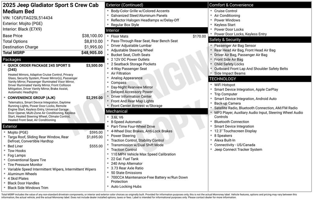 Used 2025 Jeep Gladiator Sport AWD/4WD image 31