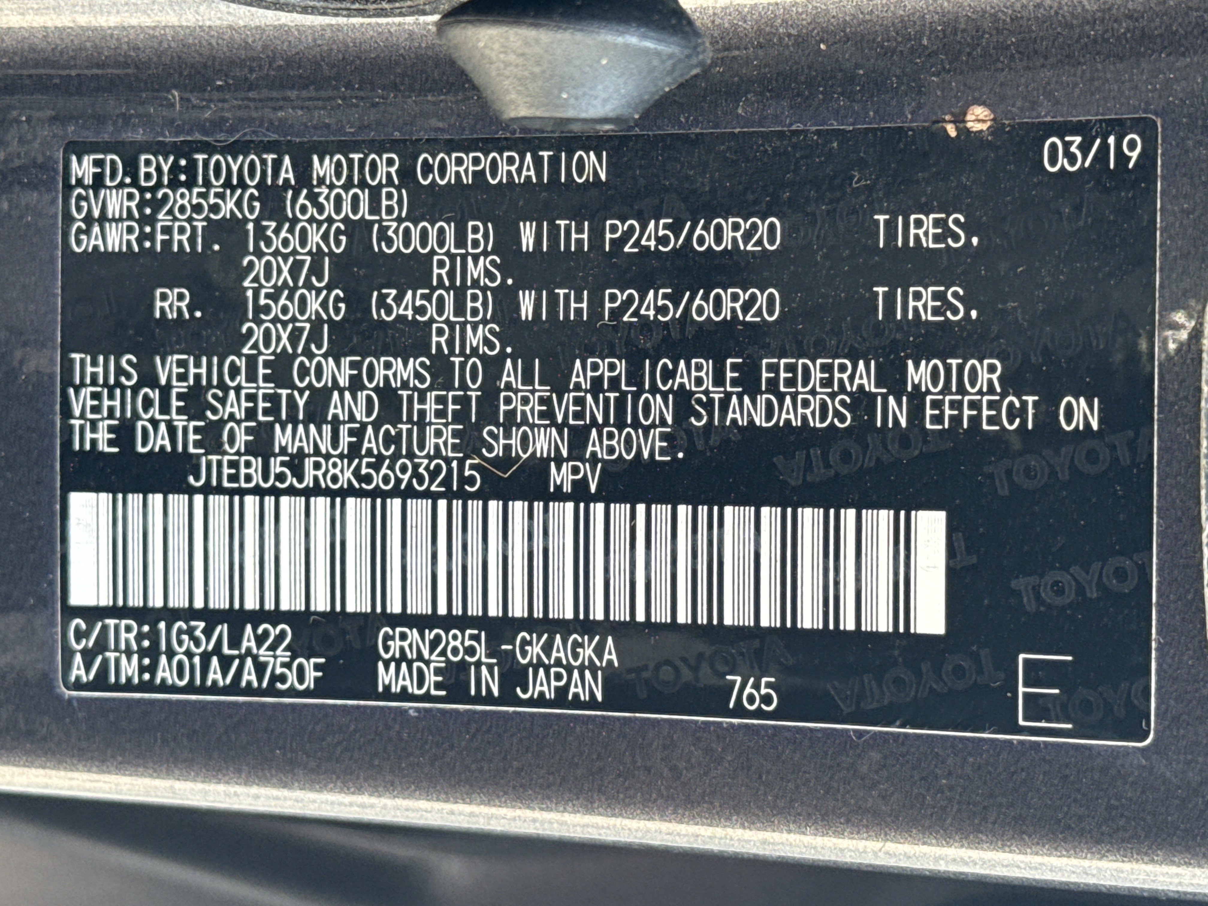 Used 2019 Toyota 4Runner Limited AWD/4WD image 35