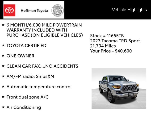 Certified 2023 Toyota Tacoma TRD Sport AWD/4WD image 8