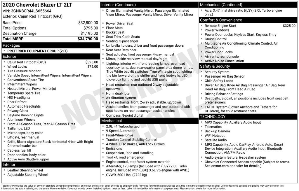 Used 2020 Chevrolet Blazer LT image 2